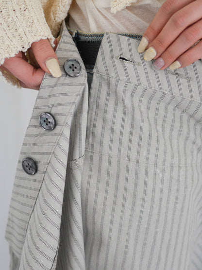 Asymmetry stripeラップスカート