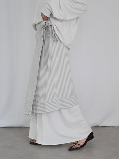 Asymmetry stripeラップスカート