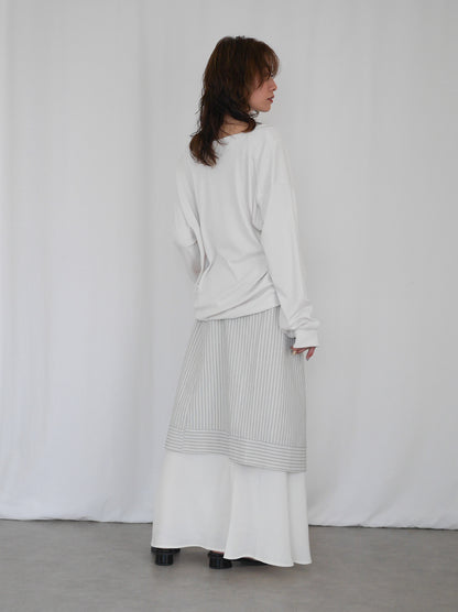 Asymmetry stripeラップスカート