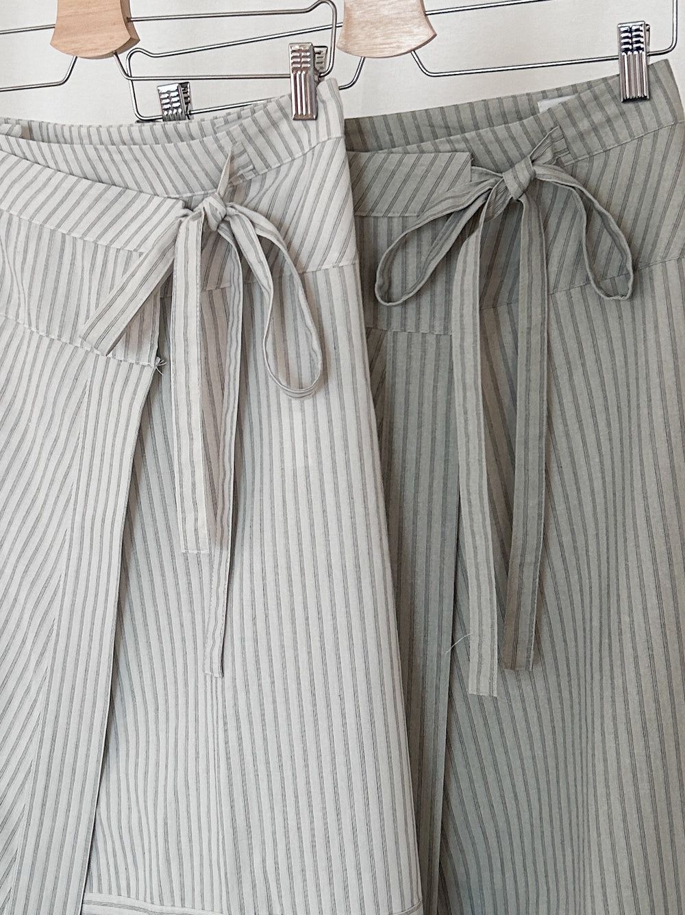 Asymmetry stripeラップスカート