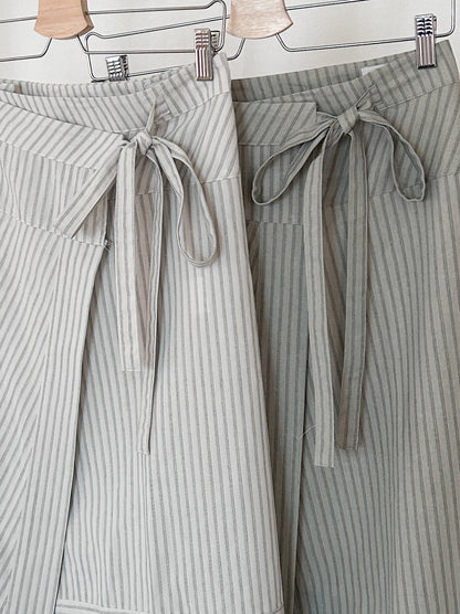 Asymmetry stripeラップスカート