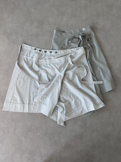 Asymmetry stripeラップスカート