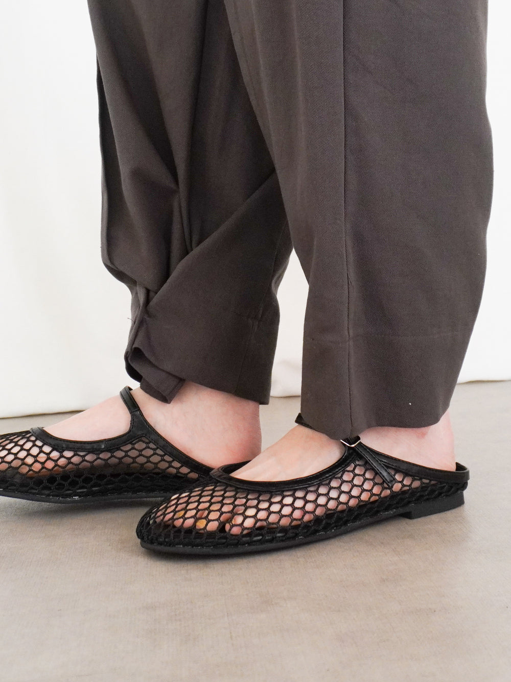 Adjustable hem 2WAYタックワイドパンツ