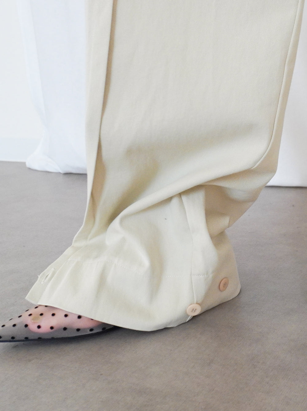 Adjustable hem 2WAYタックワイドパンツ