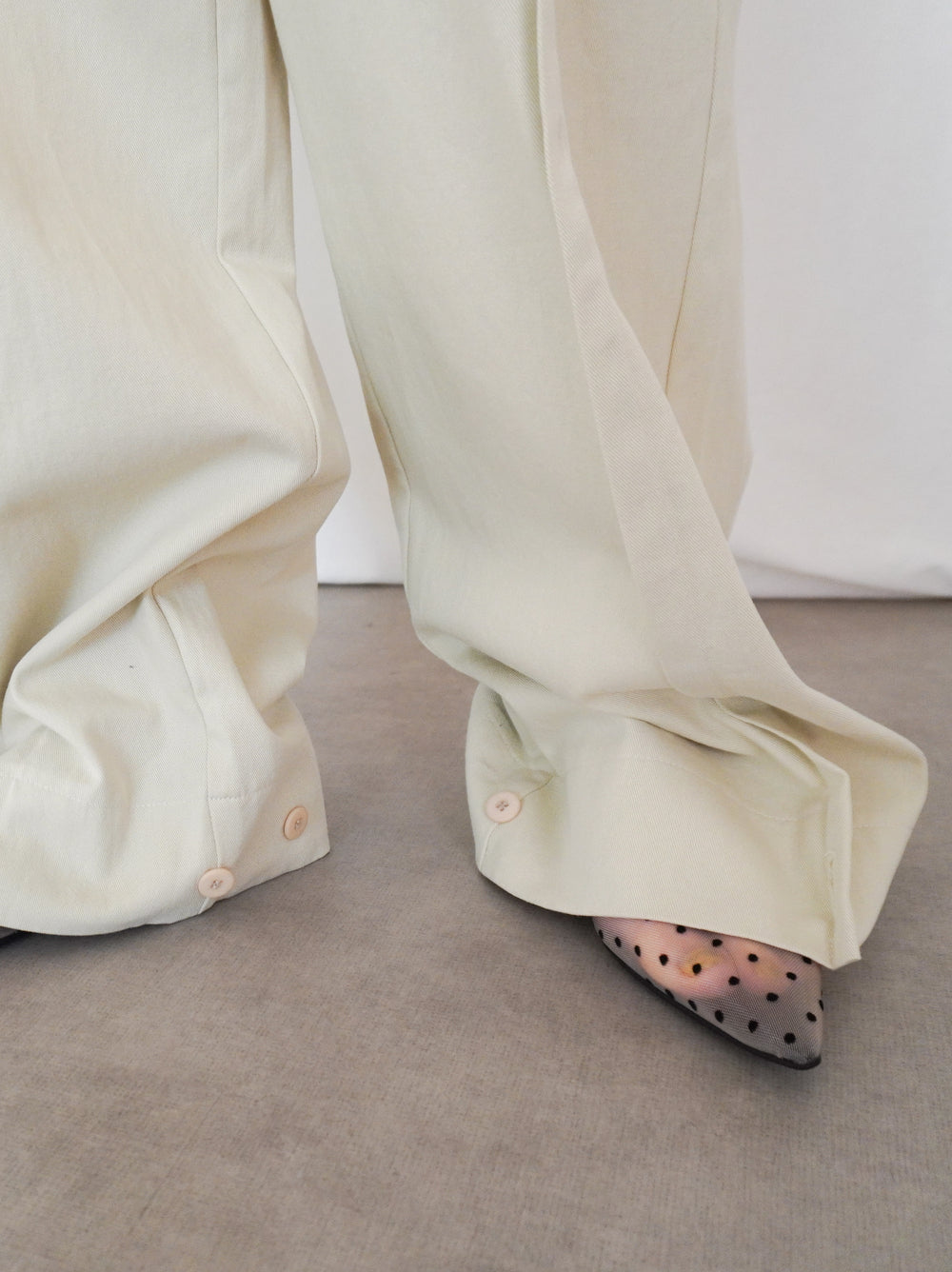 Adjustable hem 2WAYタックワイドパンツ