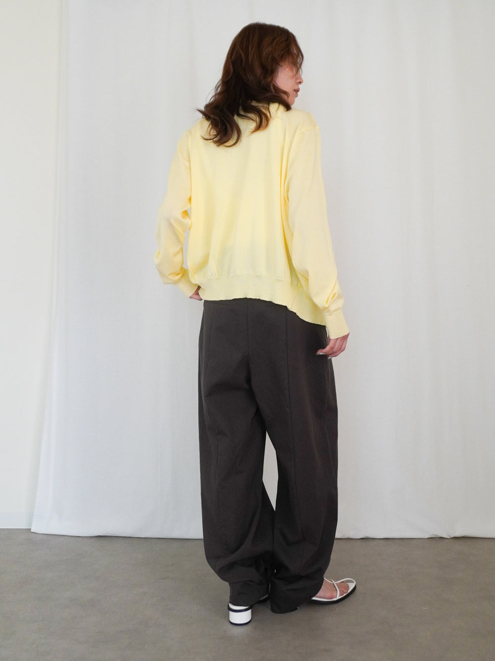 Adjustable hem 2WAYタックワイドパンツ