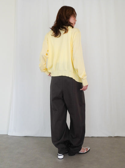 Adjustable hem 2WAYタックワイドパンツ