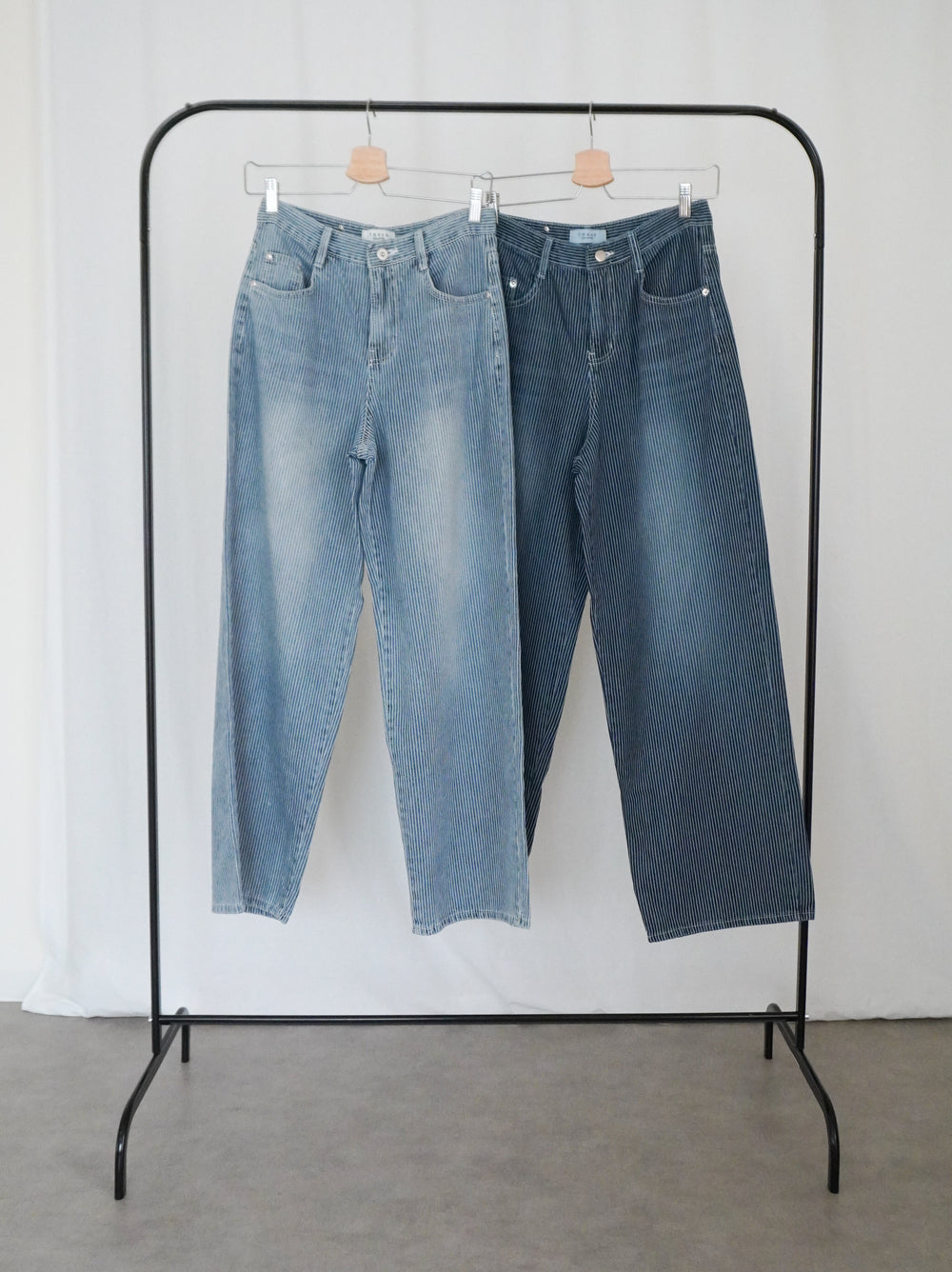 Vintage washed ヒッコリーデニムパンツ