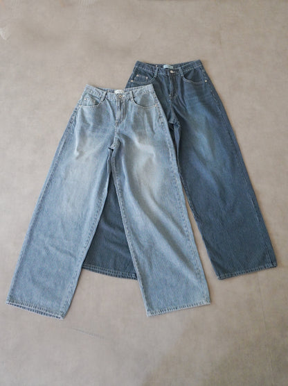 Vintage washed ヒッコリーデニムパンツ