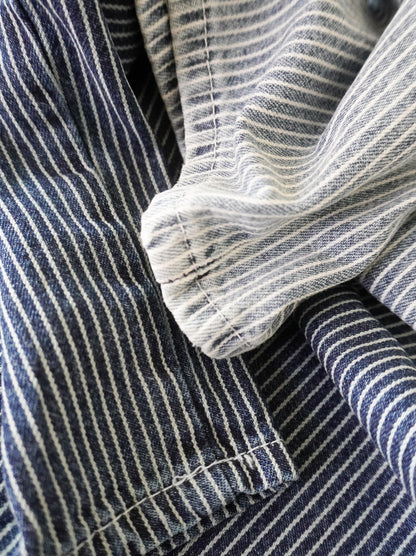 Vintage washed ヒッコリーデニムパンツ