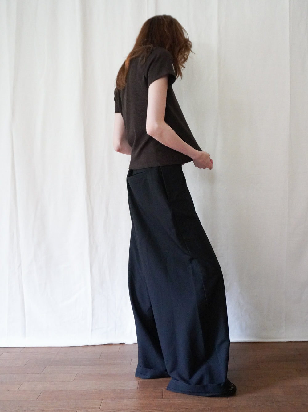 Layered wrap オーバーワイドパンツ