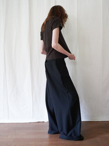 Layered wrap オーバーワイドパンツ