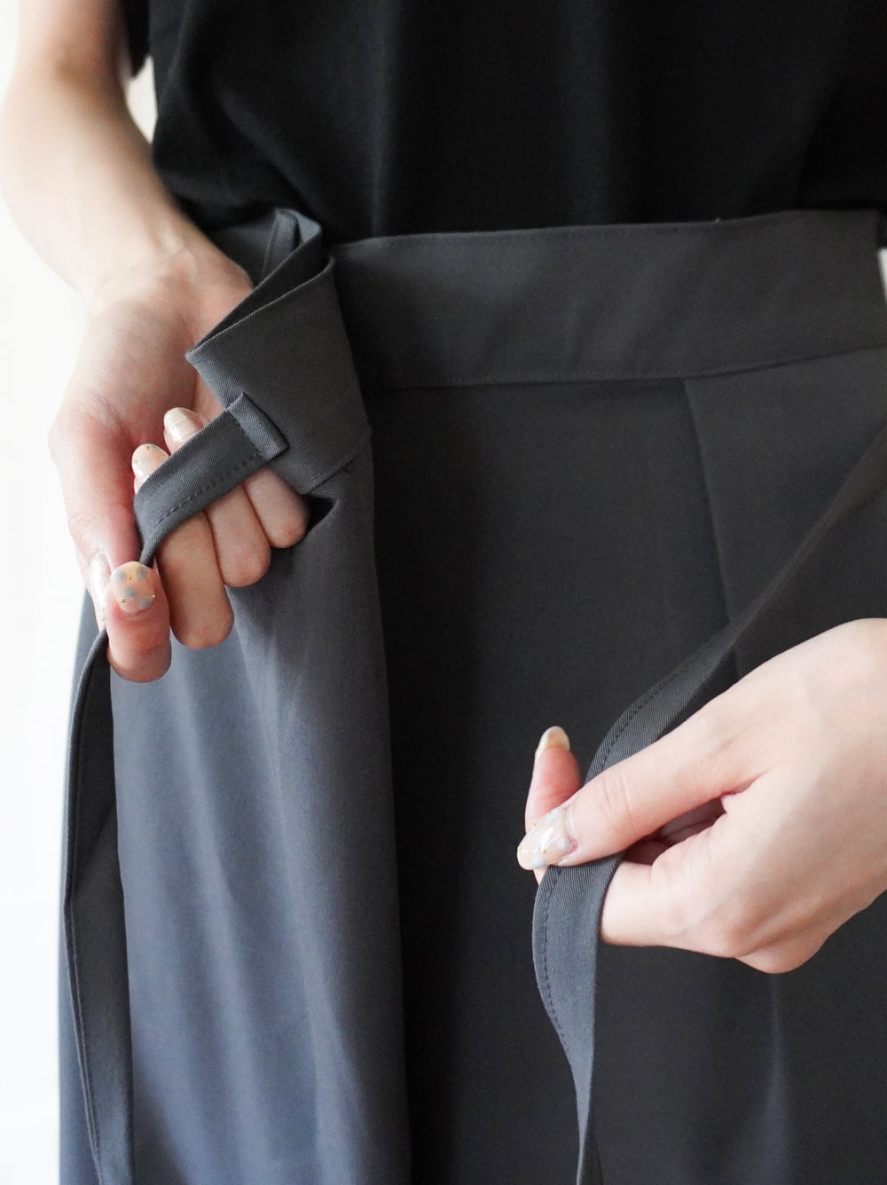 Layered wrap オーバーワイドパンツ