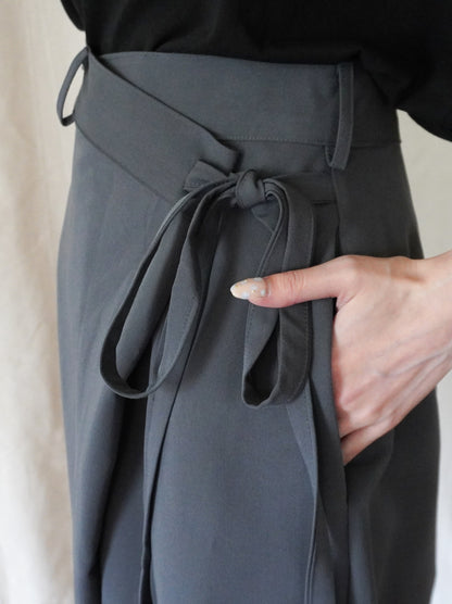 Layered wrap オーバーワイドパンツ