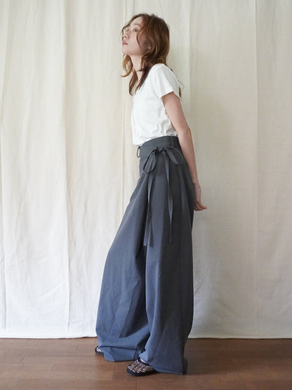 Layered wrap オーバーワイドパンツ