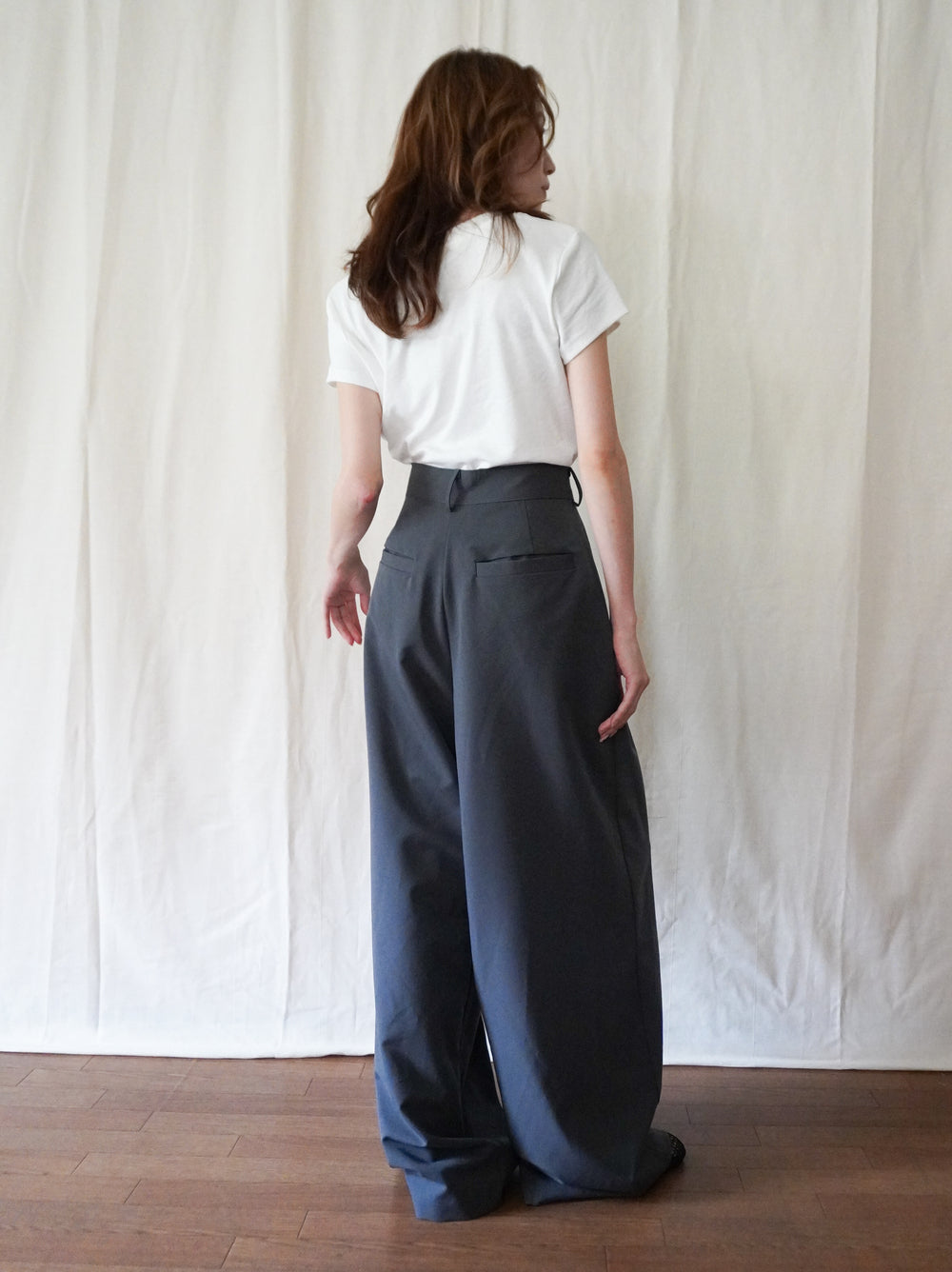 Layered wrap オーバーワイドパンツ