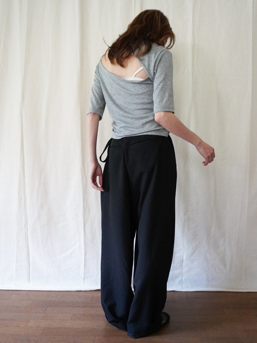 Layered wrap オーバーワイドパンツ