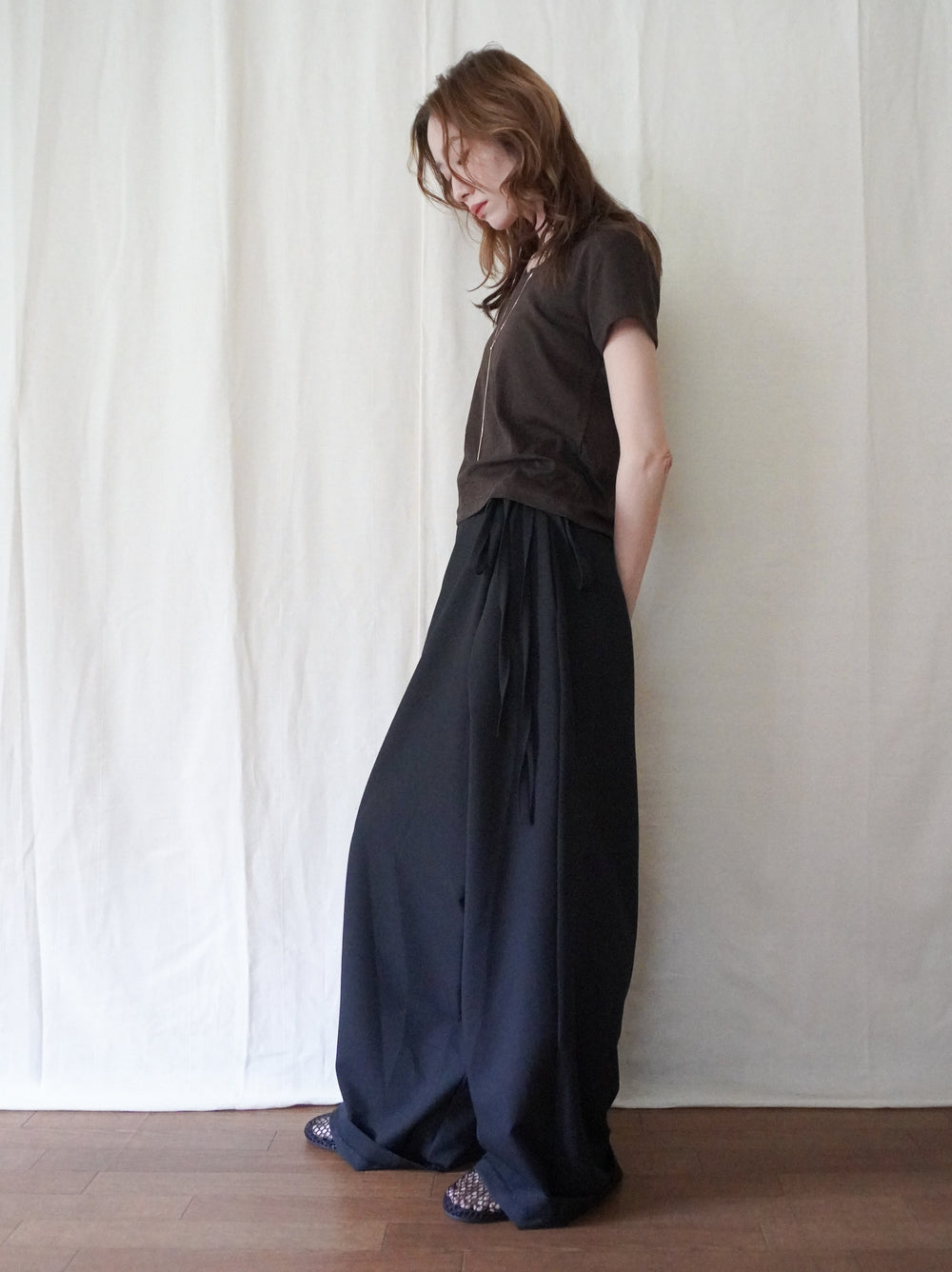 Layered wrap オーバーワイドパンツ