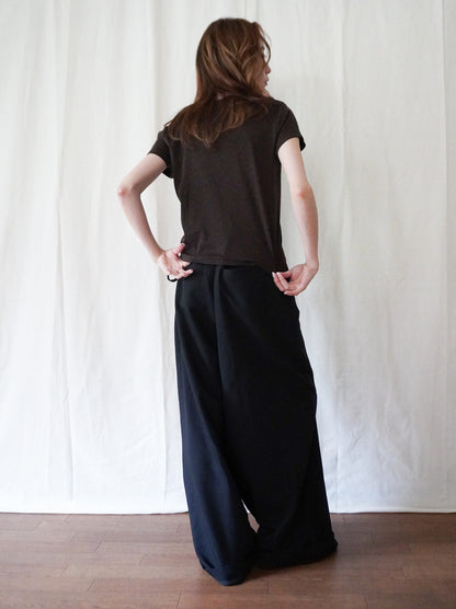 Layered wrap オーバーワイドパンツ