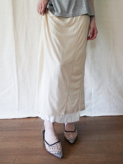 Layered contrast リバーシブルスカート