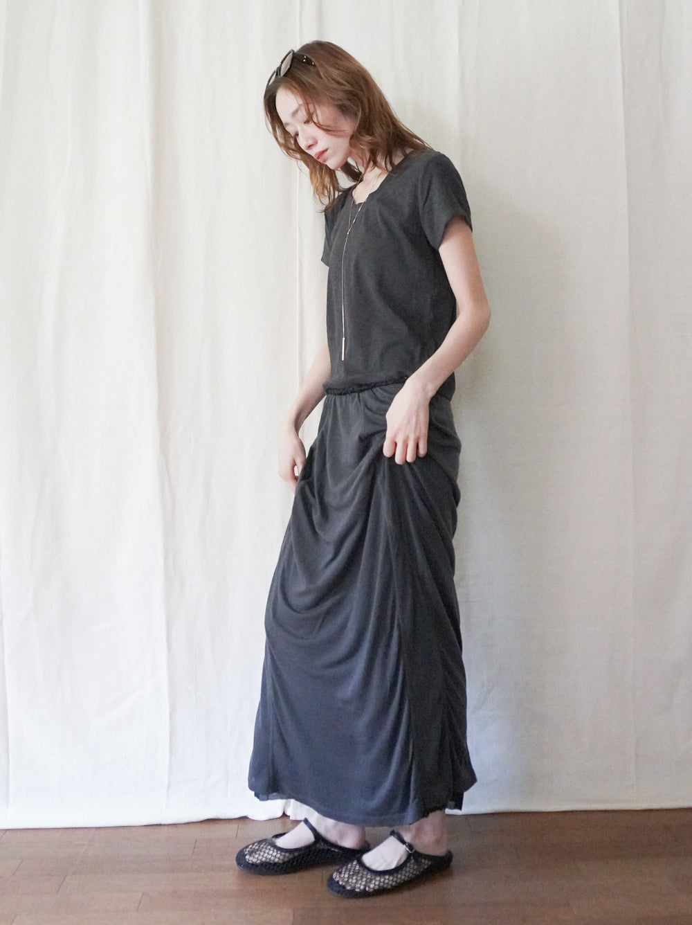 Layered contrast リバーシブルスカート