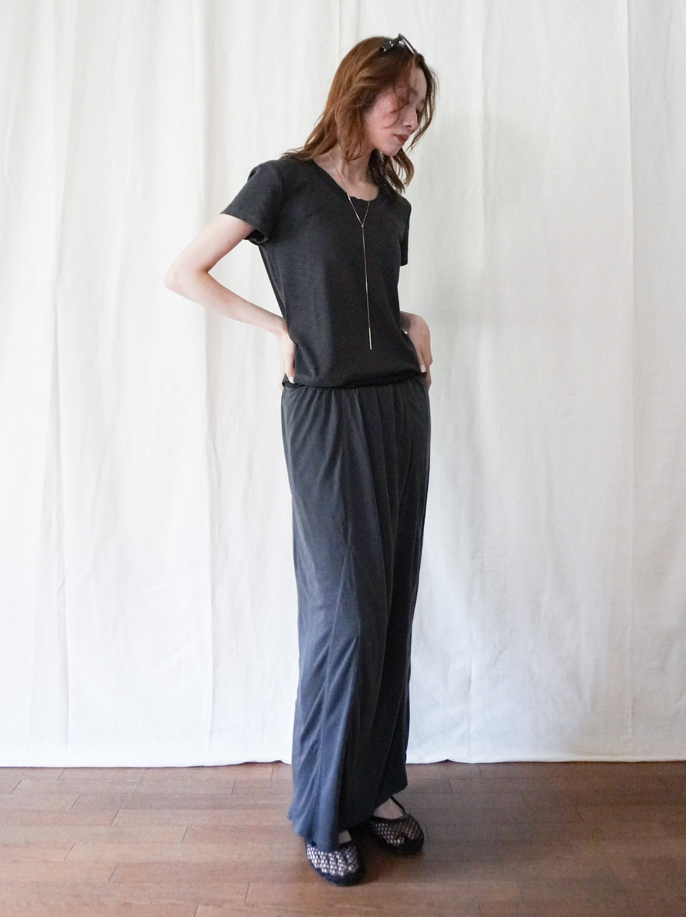 Layered contrast リバーシブルスカート
