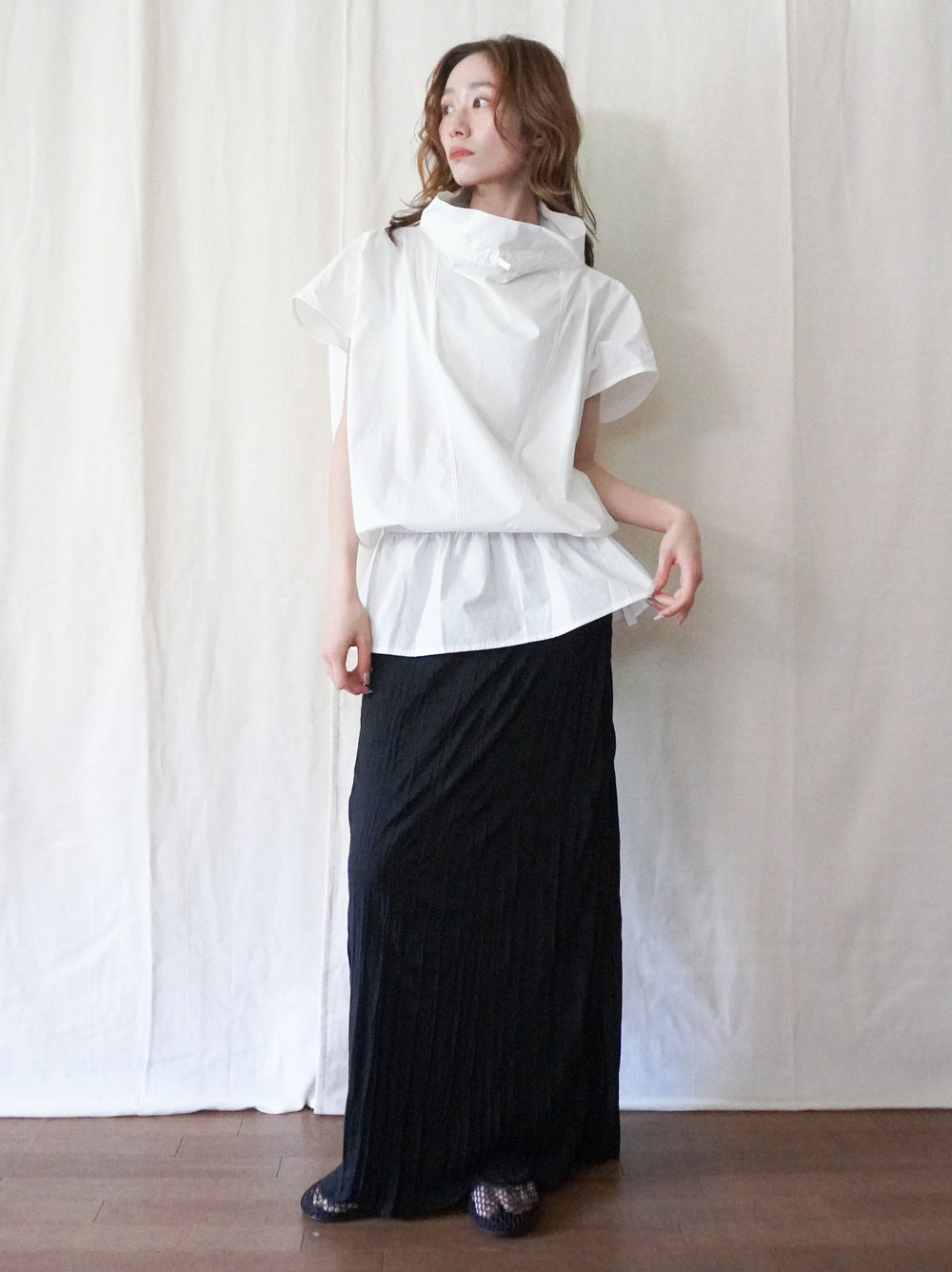 Layered contrast リバーシブルスカート