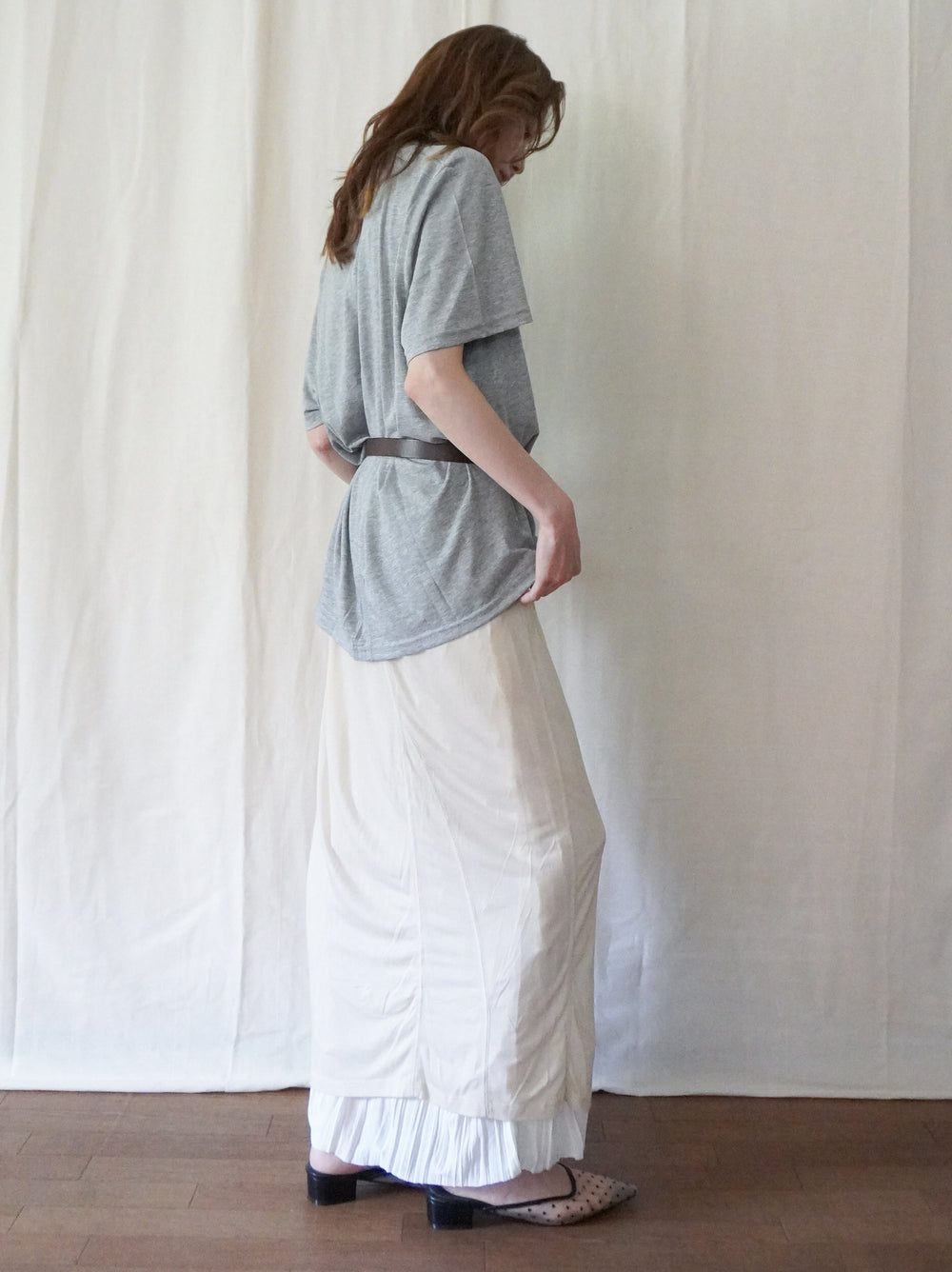 Layered contrast リバーシブルスカート