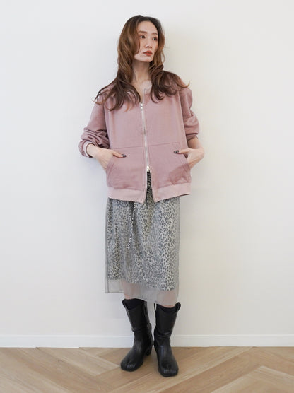 Sheer layered レオパードフロウスカート