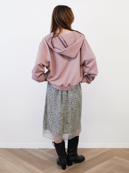 Sheer layered レオパードフロウスカート