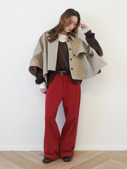 Velveteen ワイドストレートパンツ
