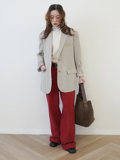 Velveteen ワイドストレートパンツ