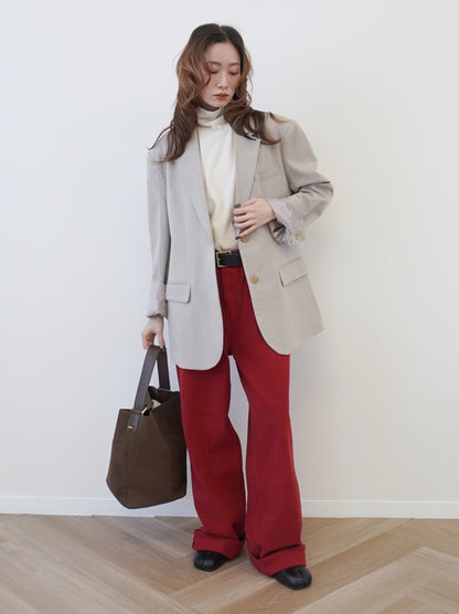 Velveteen ワイドストレートパンツ