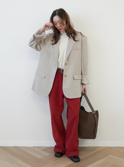 Velveteen ワイドストレートパンツ