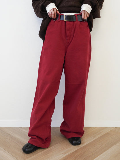 Velveteen ワイドストレートパンツ