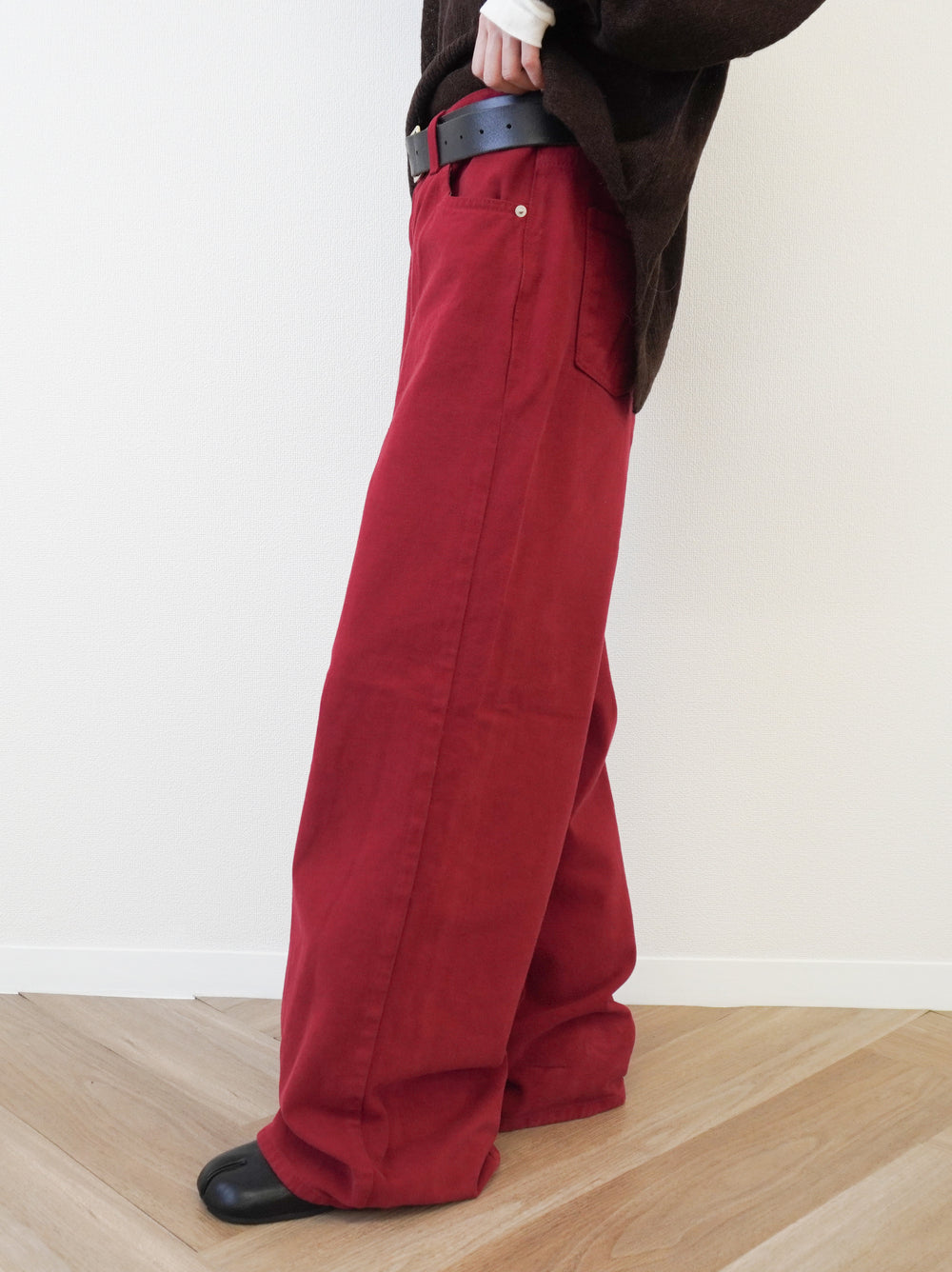 Velveteen ワイドストレートパンツ