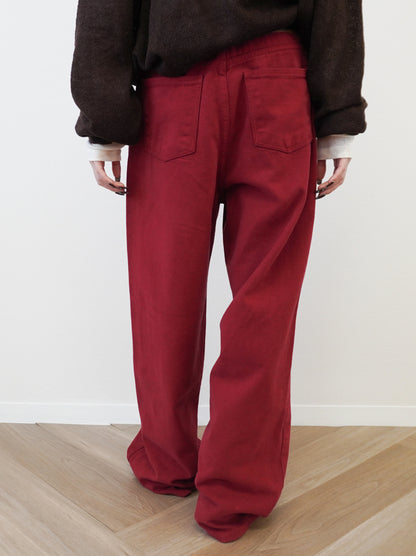 Velveteen ワイドストレートパンツ
