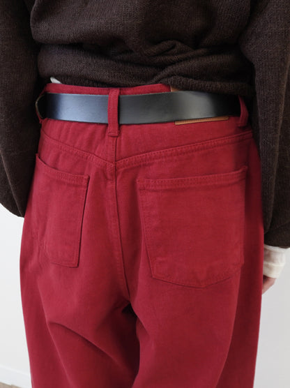 Velveteen ワイドストレートパンツ