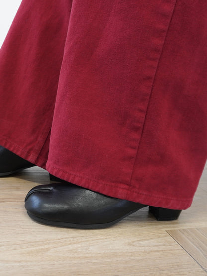 Velveteen ワイドストレートパンツ