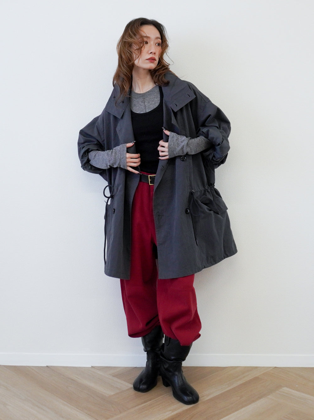Velveteen ワイドストレートパンツ