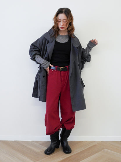 Velveteen ワイドストレートパンツ