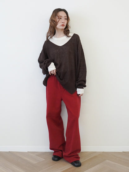 Velveteen ワイドストレートパンツ