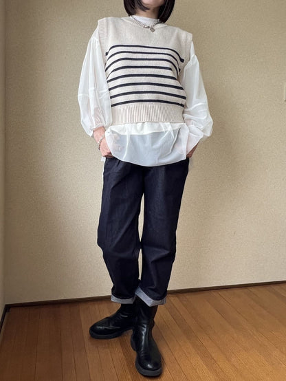 Balloon sleeve エアリーシフォントップス