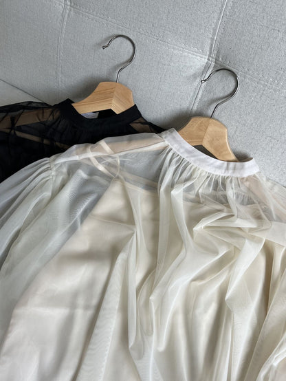 Balloon sleeve エアリーシフォントップス