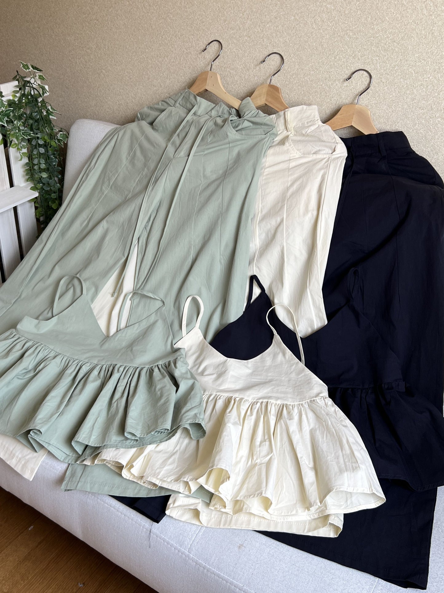 Gather cami with Wide pants セットアップ