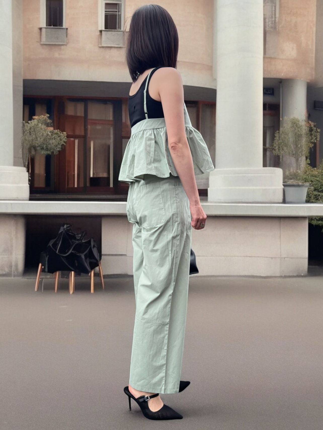 Gather cami with Wide pants セットアップ