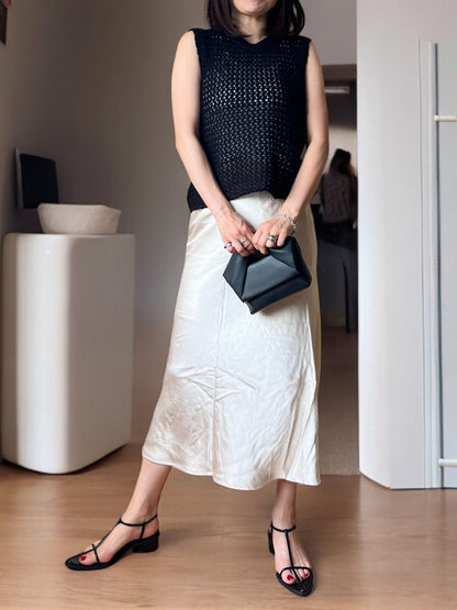 Crew neck メッシュタンクトップ