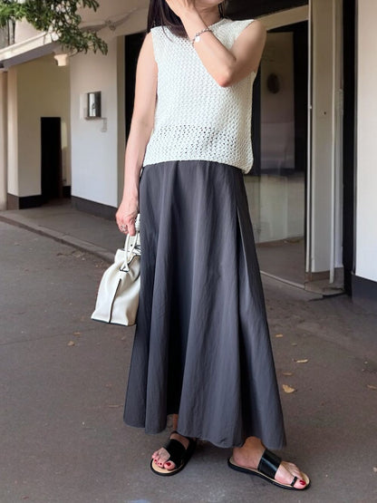 Crew neck メッシュタンクトップ