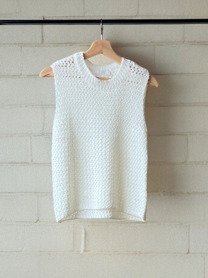 Crew neck メッシュタンクトップ