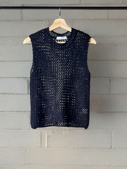 Crew neck メッシュタンクトップ